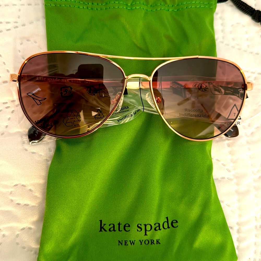NWT Kate Spade Emmaline Rose Gold Aviator